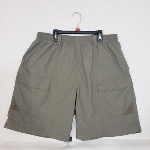 COLUMBIA Shorts Mens Large PFG GREY GREEN FISHING SWIM SHORTS swim trunks